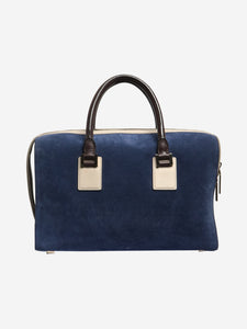 Victoria Beckham Blue and brown top handle bag