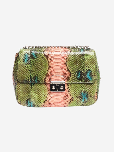 Green hand painted python bag Shoulder bags Dior 