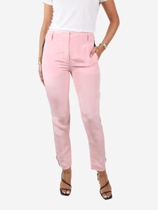 Philip Lim Pink silk zip detail trousers - size US 4