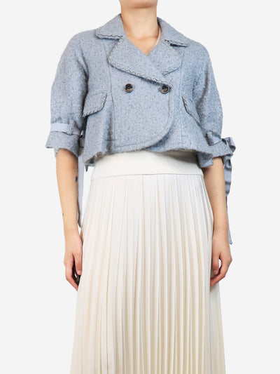 Grey vintage mohair cropped jacket - size UK 12 Coats & Jackets John Galliano 