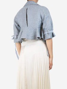 John Galliano Grey vintage mohair cropped jacket - size UK 12