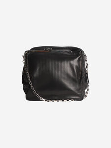 Jean Paul Gaultier Black leather asymmetric bag