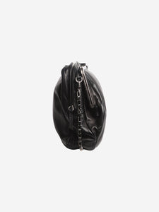 Jean Paul Gaultier Black leather asymmetric bag