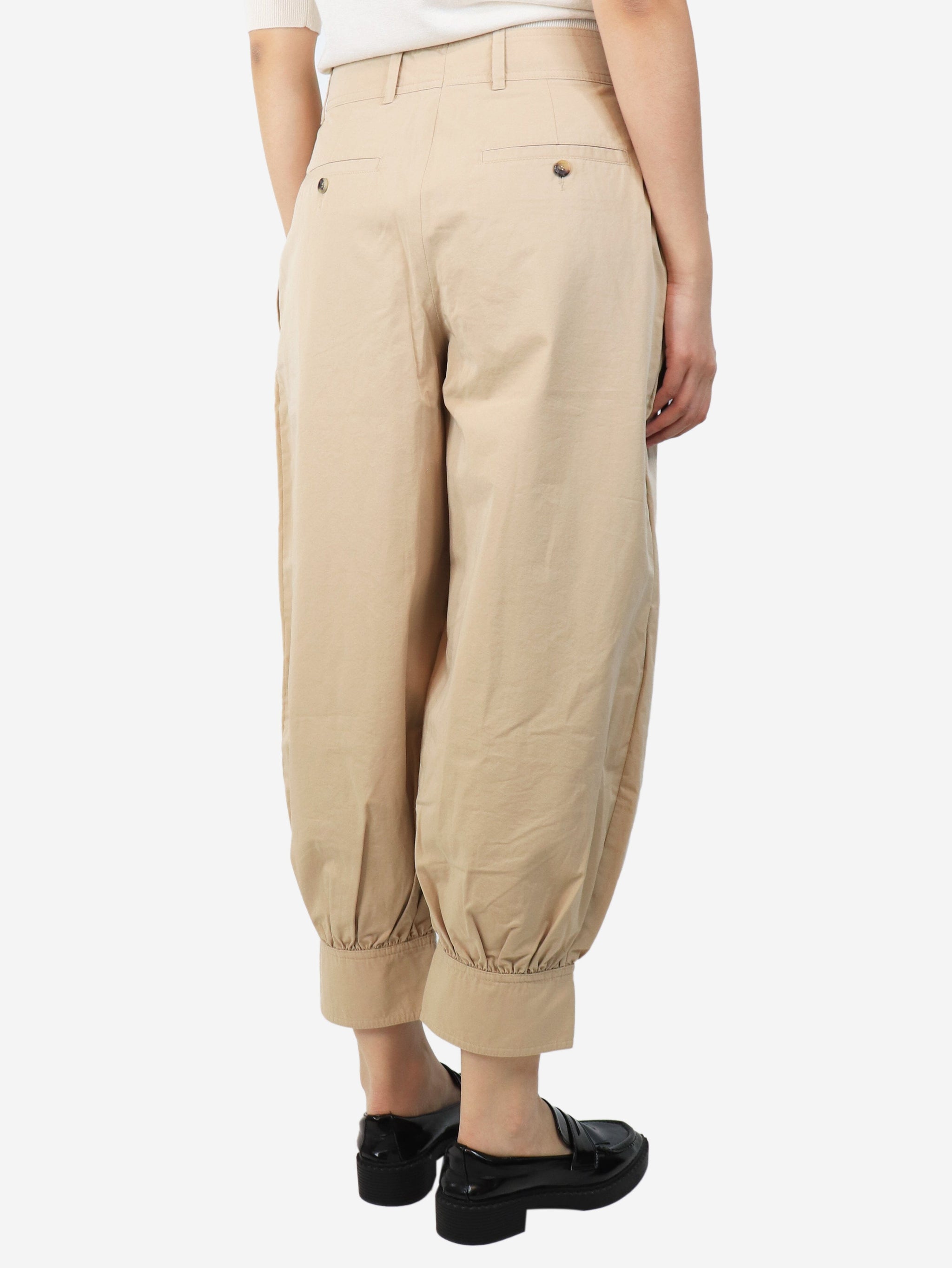 JW Anderson pre-owned beige tapered balloon pants - size UK