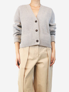 Redone Grey cropped wool cardigan - size S