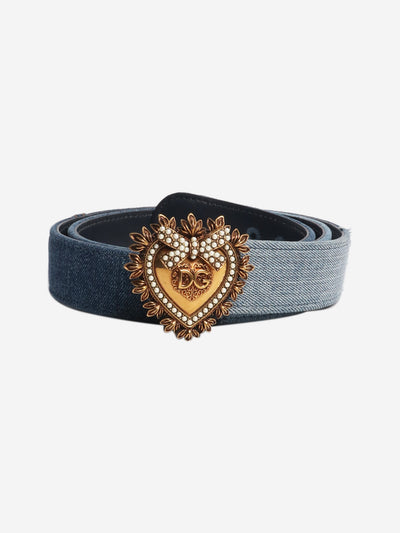 Blue denim belt Belts Dolce & Gabbana 
