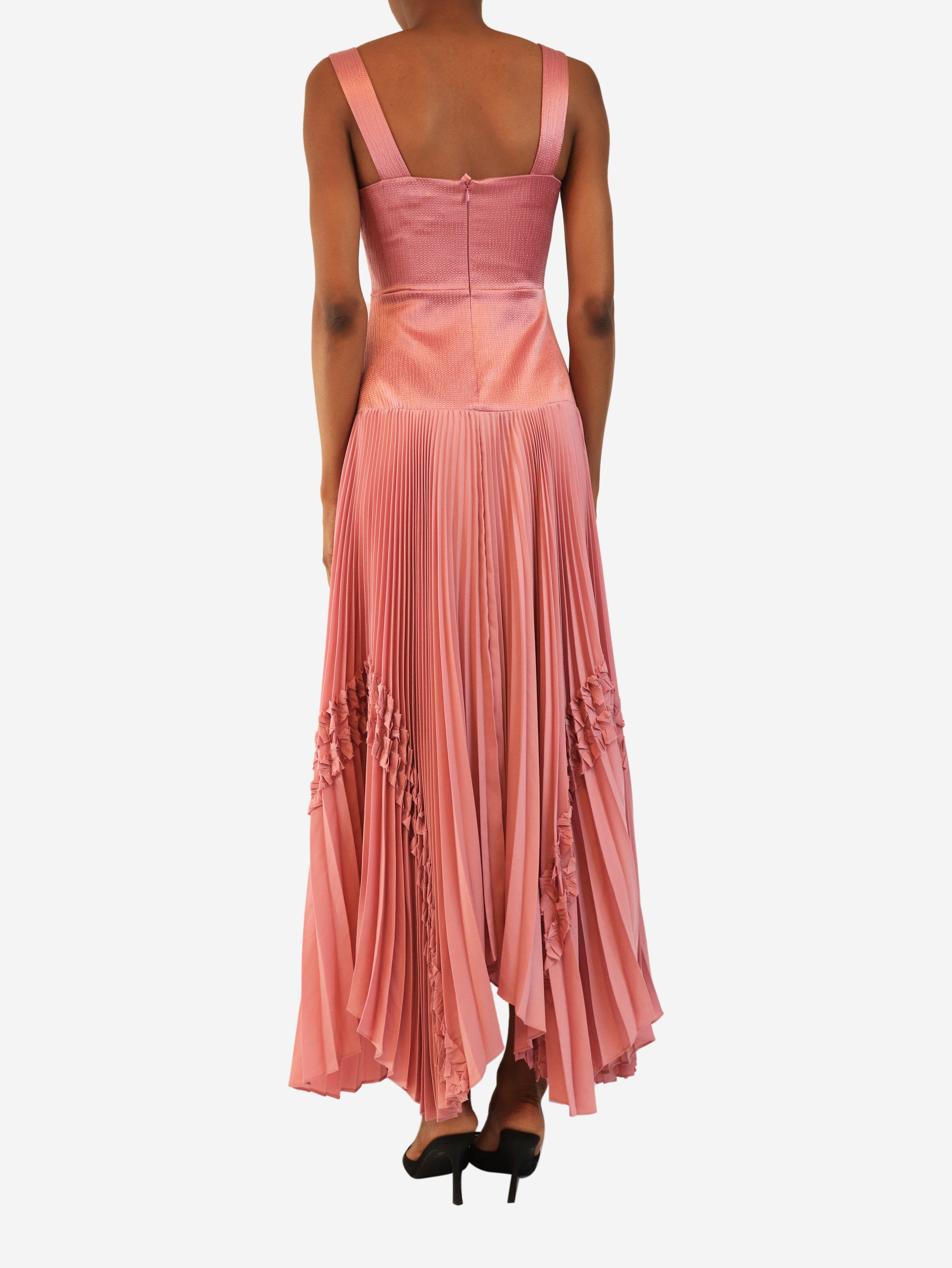 Pink sleeveless v-neck pleated dress - size S Dresses Alexis 