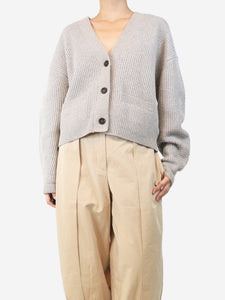 Redone Grey cropped wool cardigan - size S