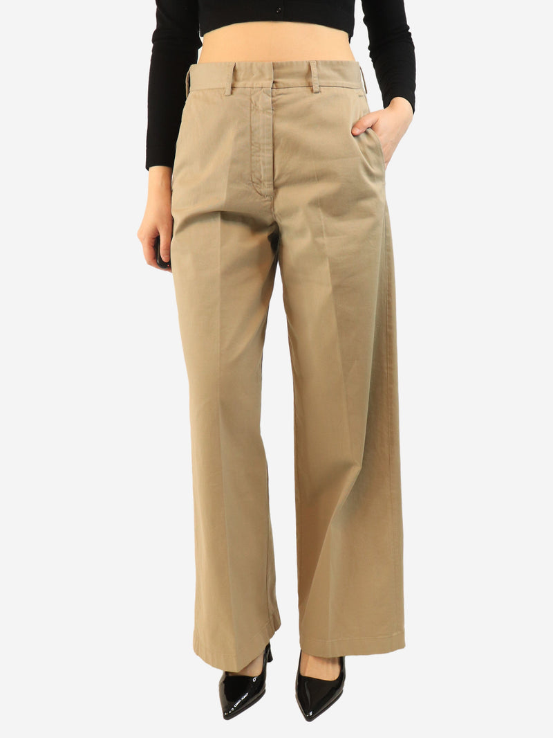 Beige cotton trousers - size UK 10 Trousers Forte Forte 