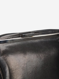 Jean Paul Gaultier Black leather asymmetric bag