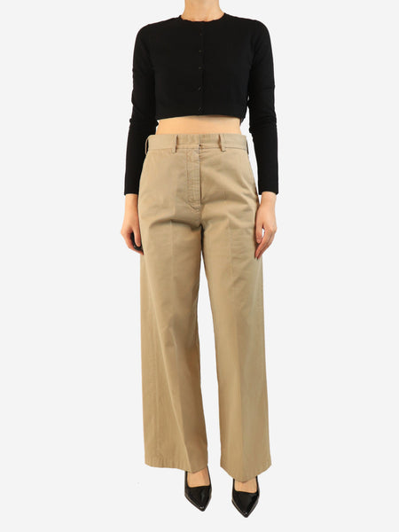 Beige cotton trousers - size UK 10 alternate image
