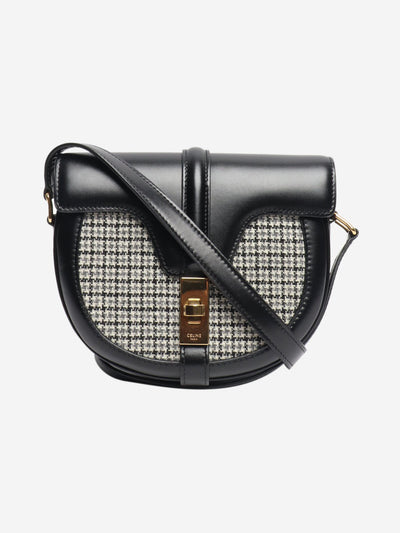 Black besace leather and wool cross-body bag Cross-body Bags Celine 