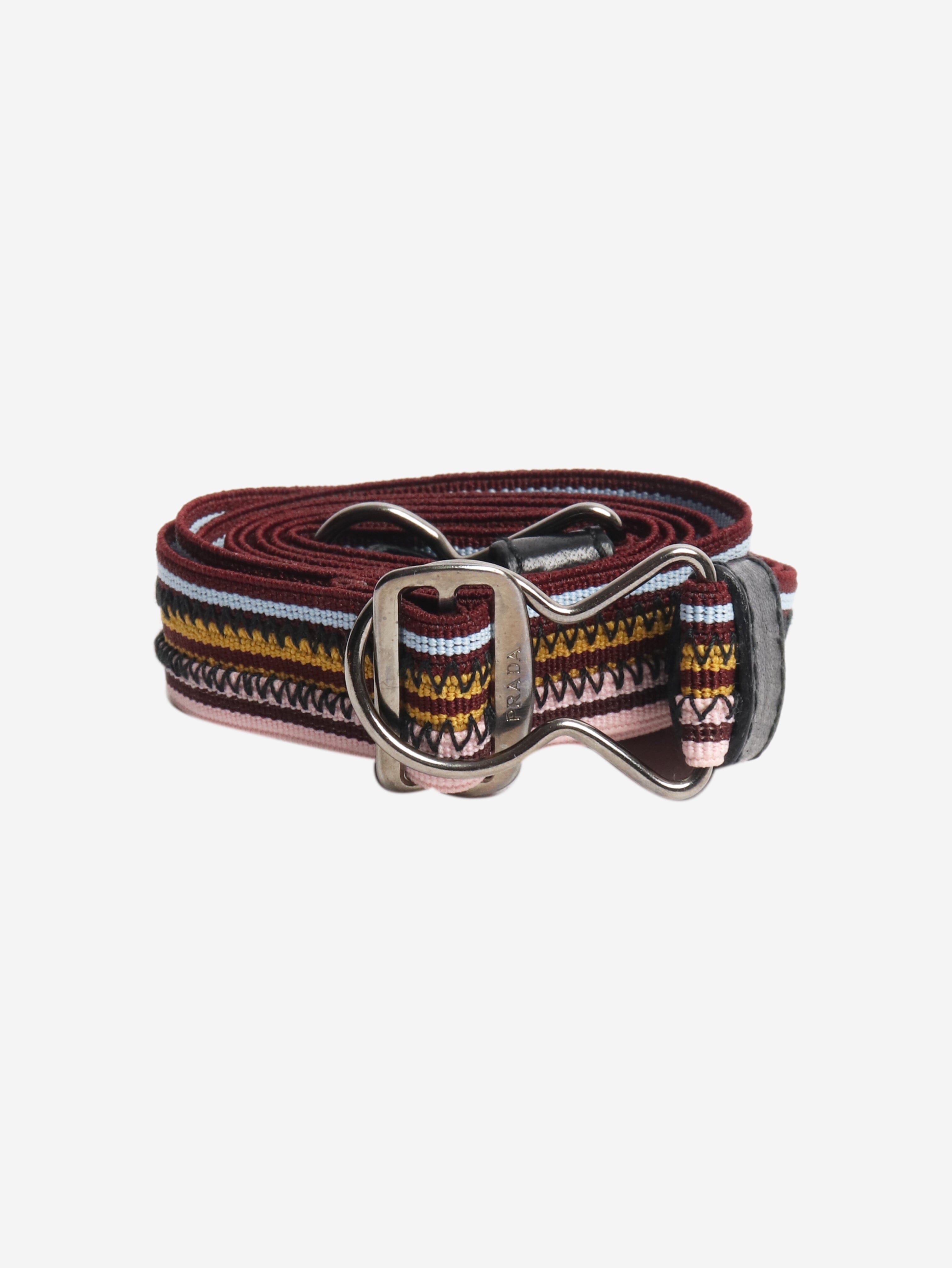 Multi elasticated adjustable stripe belt Accessories Prada 