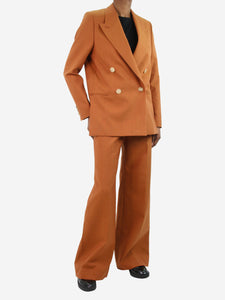 Acne Studios Orange double-breasted blazer and trousers set- size EU 34