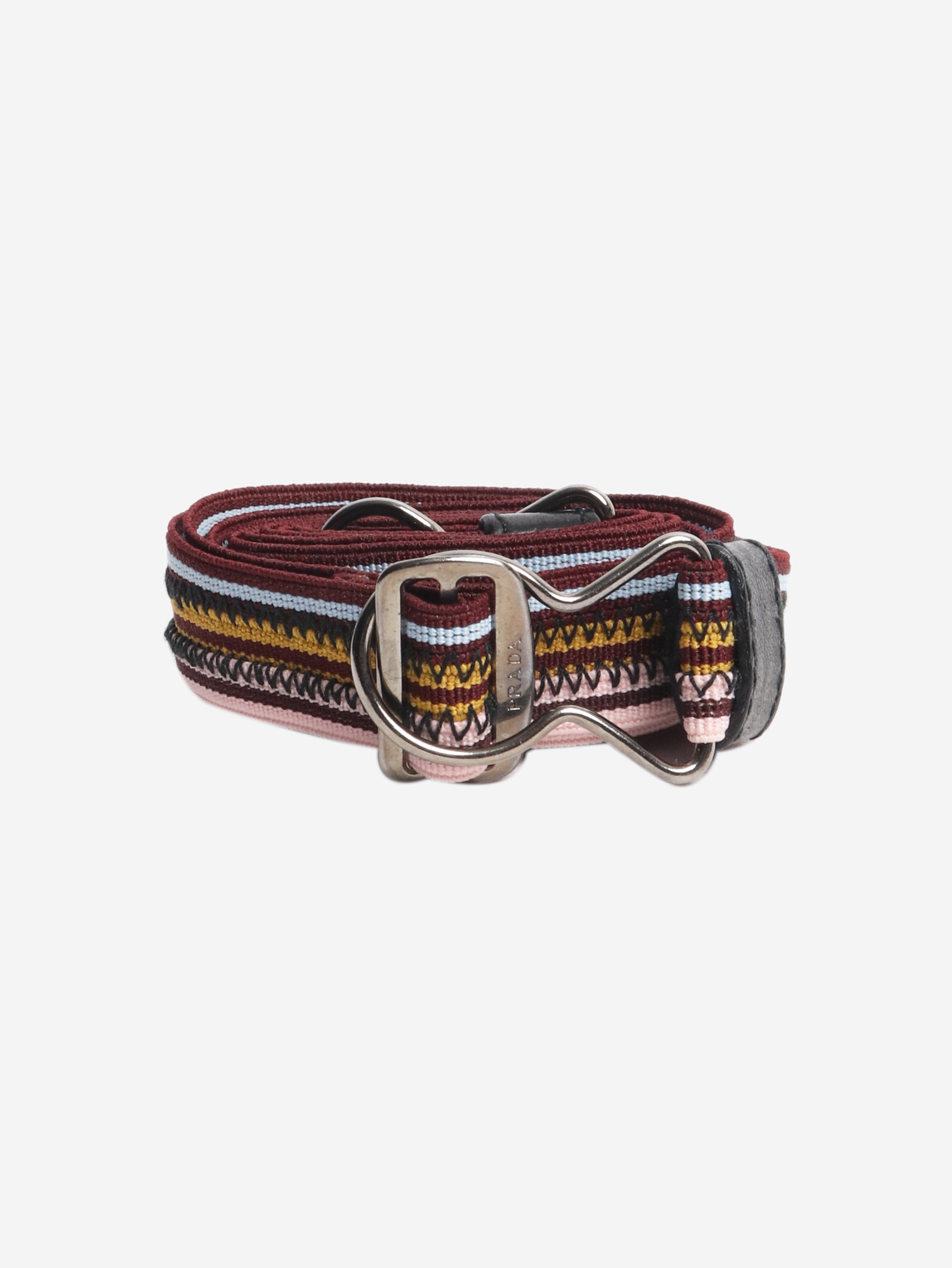 Multi elasticated adjustable stripe belt Accessories Prada 