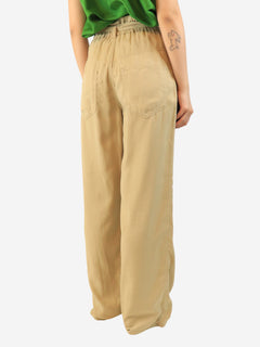Light khaki Priana belted trousers - size UK 10 Trousers Marant Etoile 