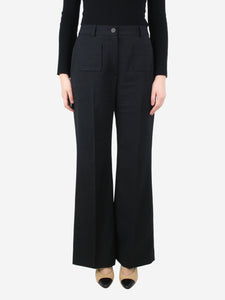 Claudie Pierlot Black front-pocket trousers - size UK 10