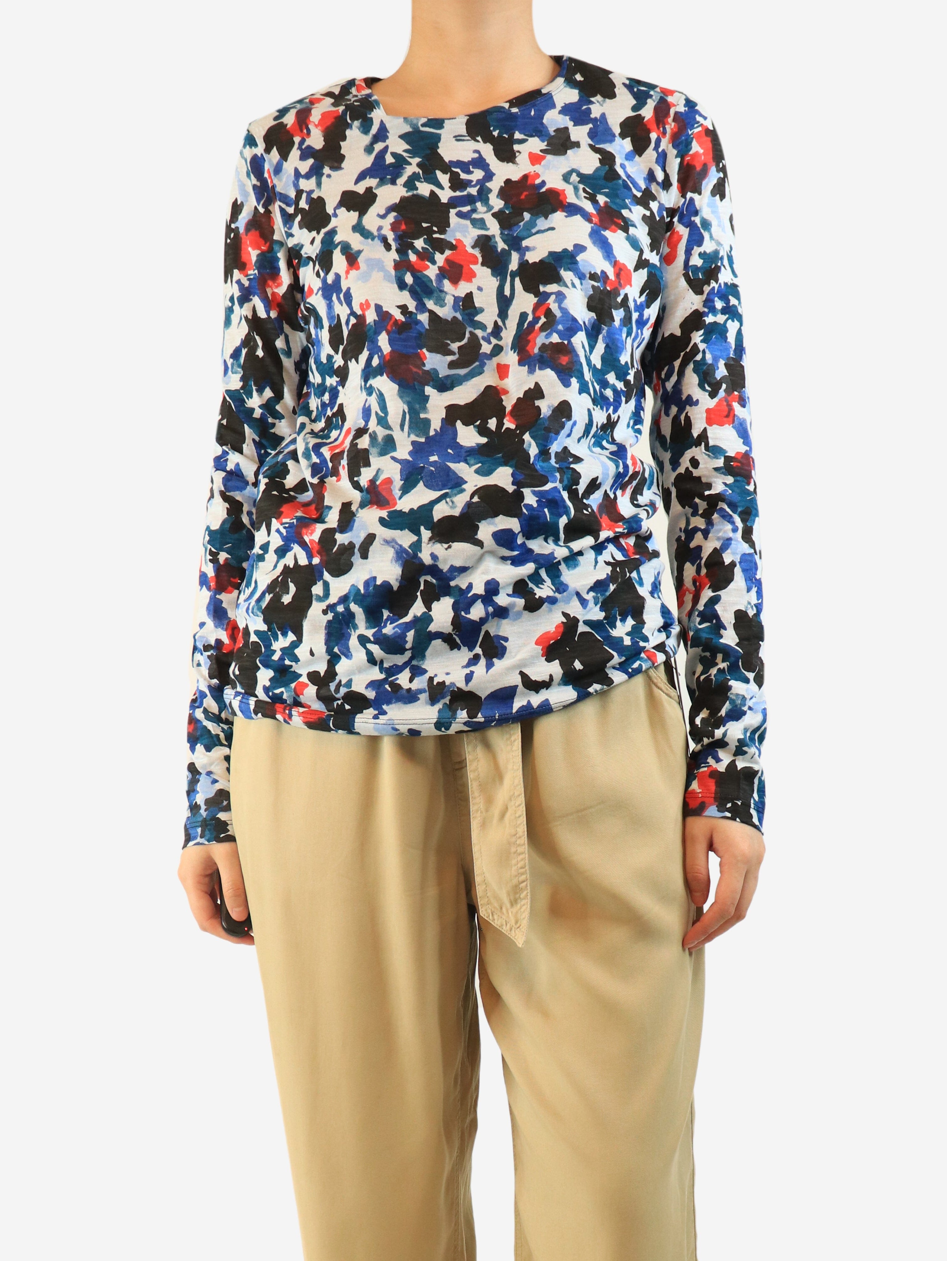 Blue floral cotton top - size M Tops Proenza Schouler 