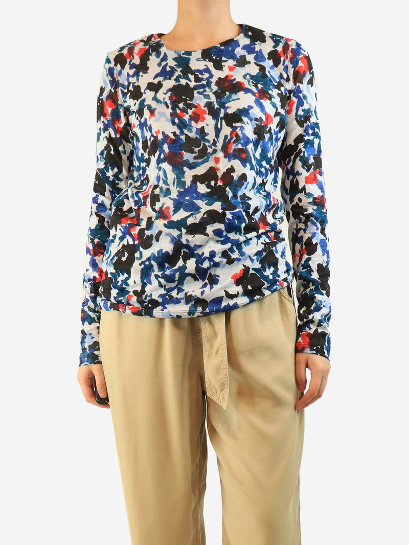Blue floral cotton top - size M Tops Proenza Schouler 