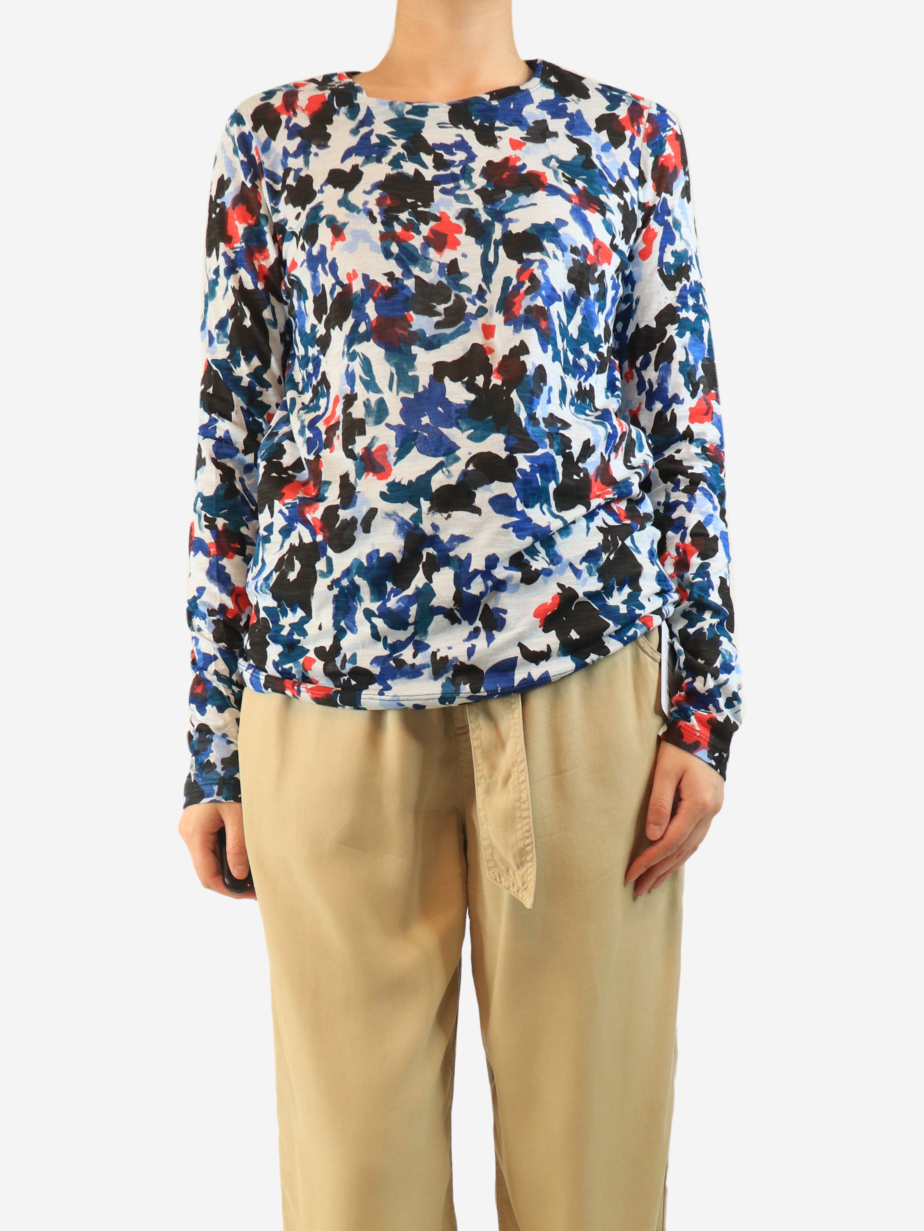 Blue floral cotton top - size M Tops Proenza Schouler 