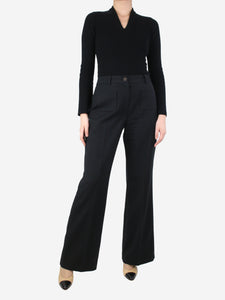 Claudie Pierlot Black front-pocket trousers - size UK 10