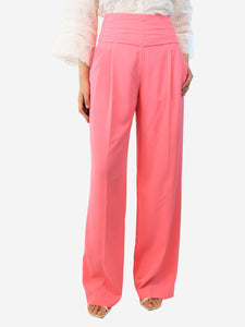 Aggi selected Pink carnation Sofia wide-leg trousers - size S