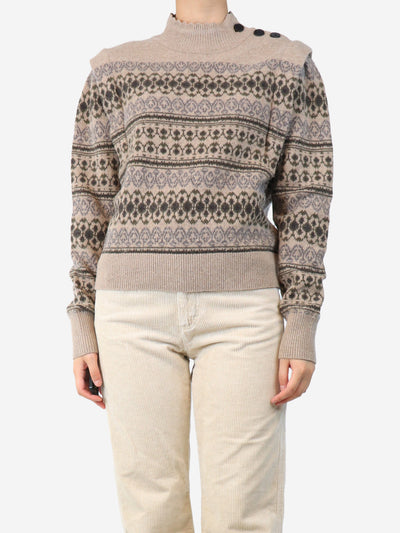 Oatmeal fairisle sweater - size UK 10 Knitwear Isabel Marant Etoile 
