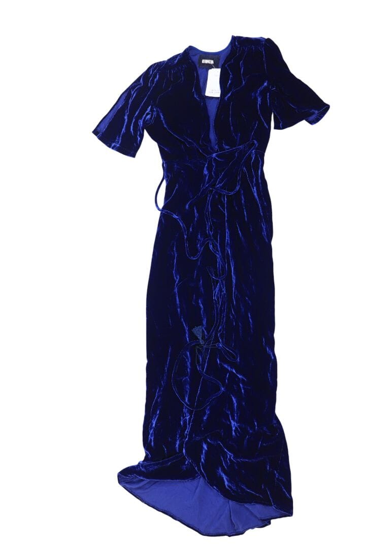LS Velour Wrap Dress Reformation 