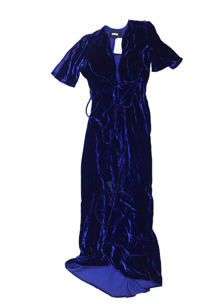 Reformation Blue velvet wrap dress - size XS product image