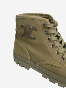 Celine Green Patapans army boots - size EU 37