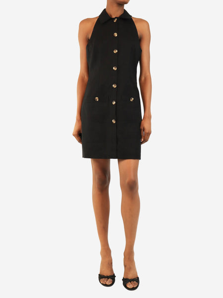 Black sleeveless button down dress - size UK 8 product image