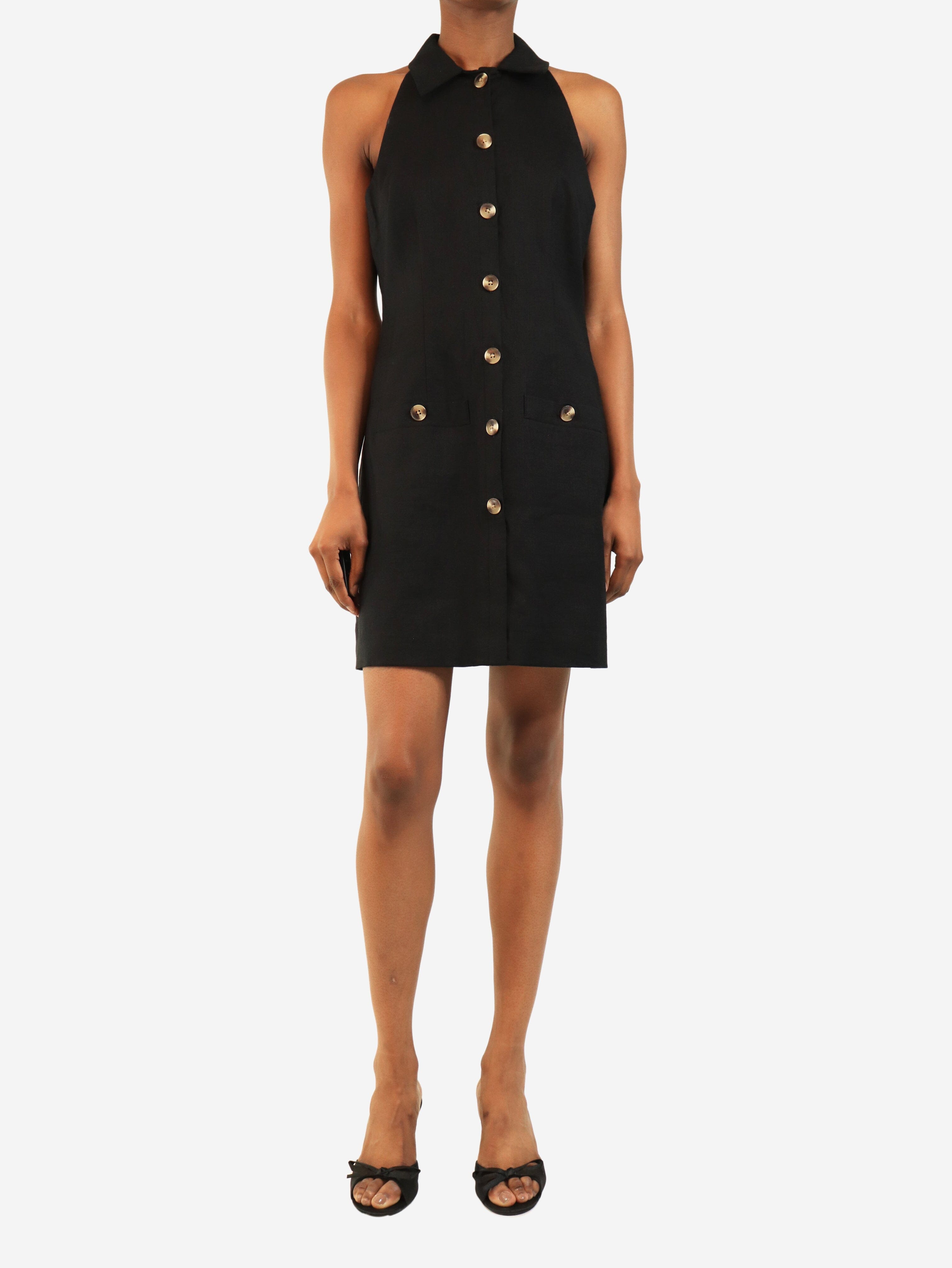 Black sleeveless button down dress - size UK 8 Dresses Veronica Beard 