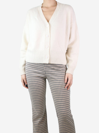 White cashmere cardigan - size M Knitwear Pianori 
