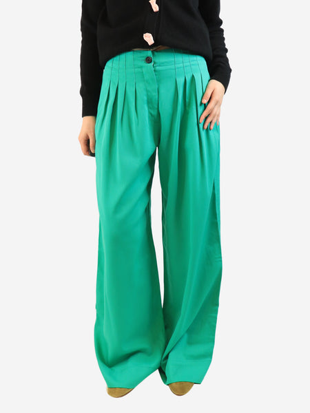 Green wide leg trousers - size UK 10 product image