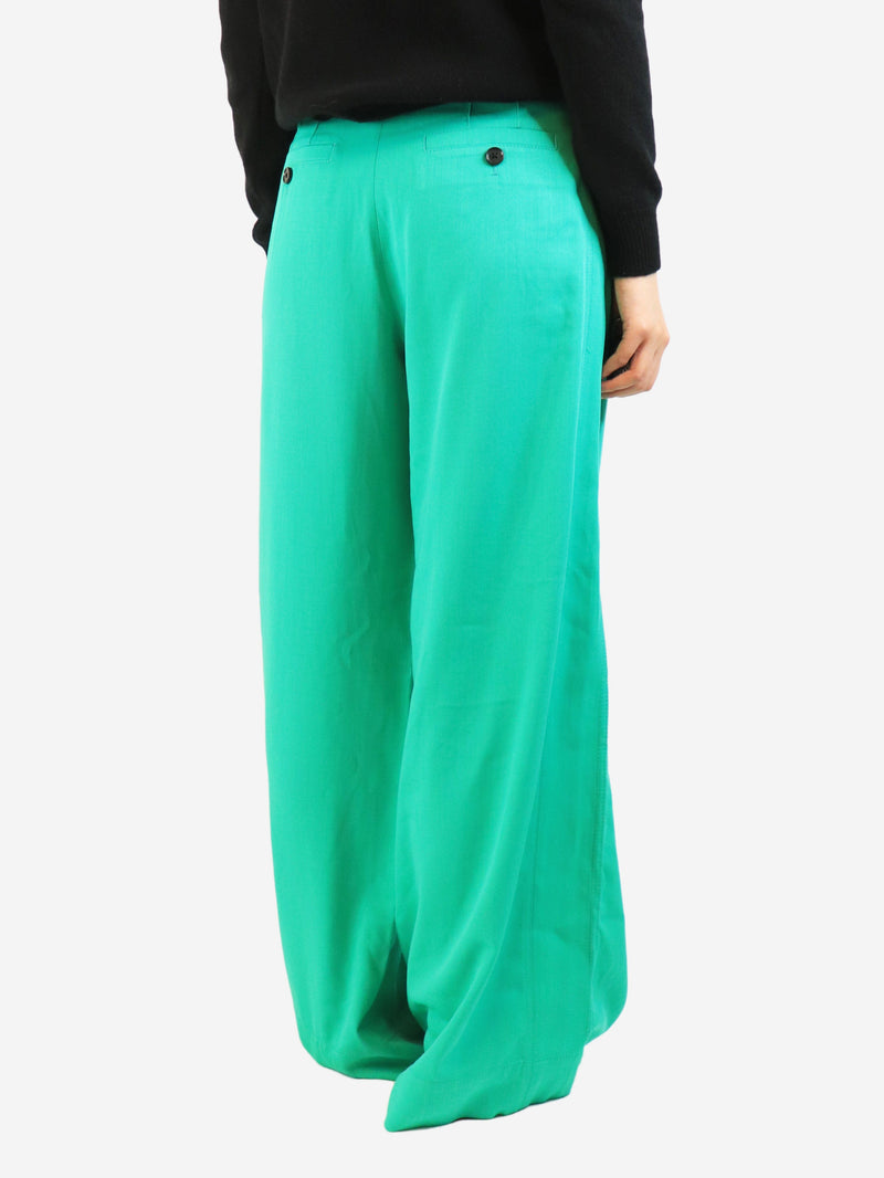 Green wide leg trousers - size UK 10 Trousers ME+EM 