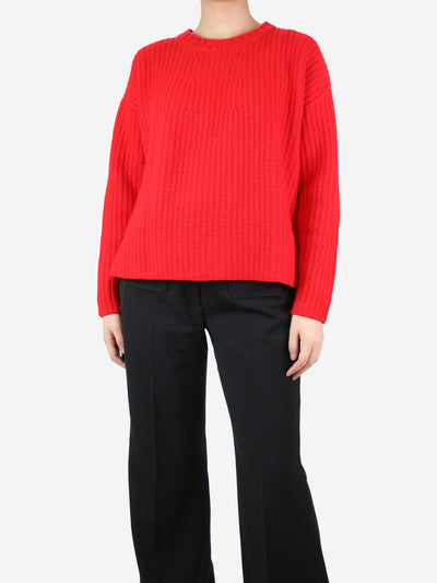 Red ribbed jumper - size M Knitwear Allude 