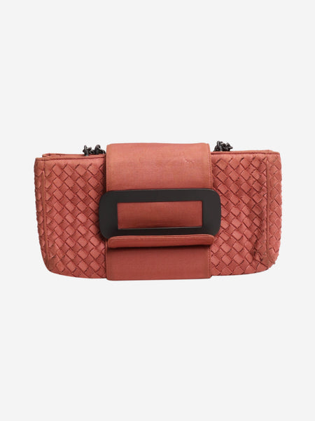 Pink Intrecciato canvas shoulder bag product image