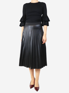 Black Amelia pleated midi skirt - size M Skirts dea kudibal 