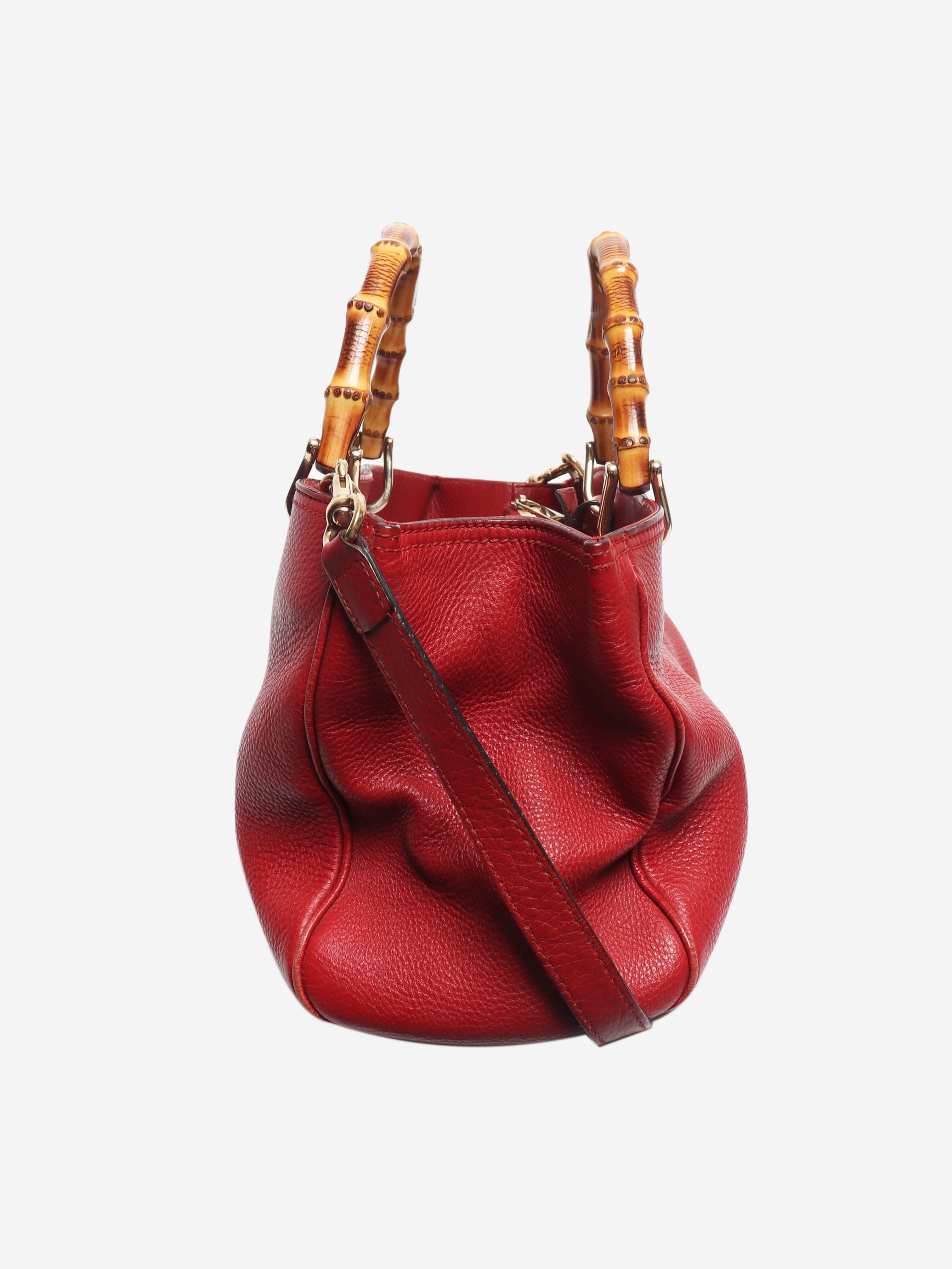 Red Bamboo Shopper tote Tote Bags Gucci 