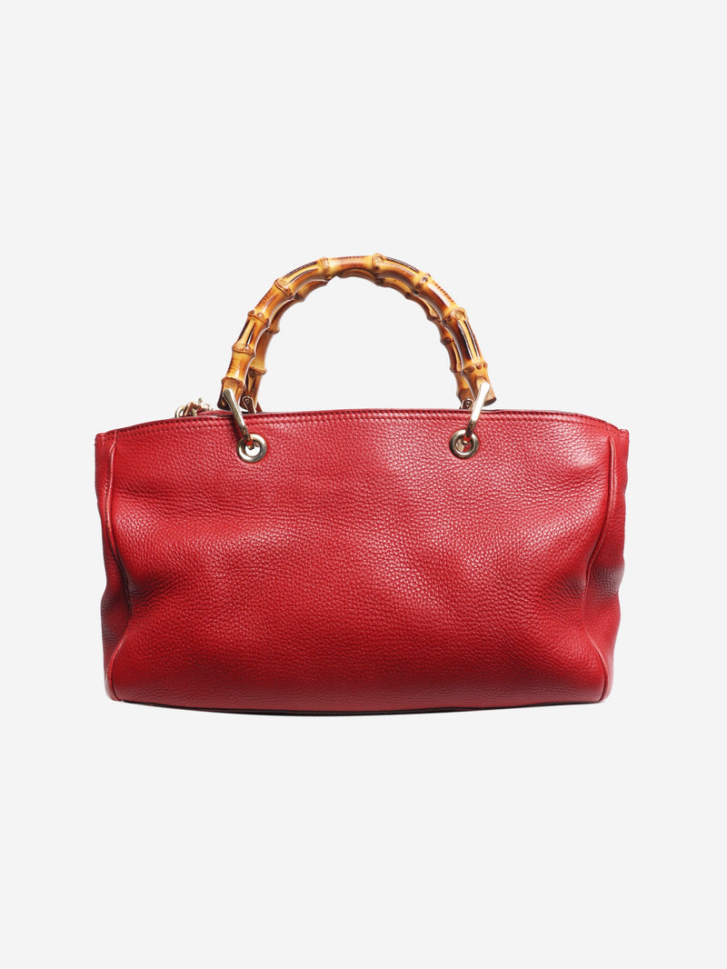 Red Bamboo Shopper tote Tote Bags Gucci 