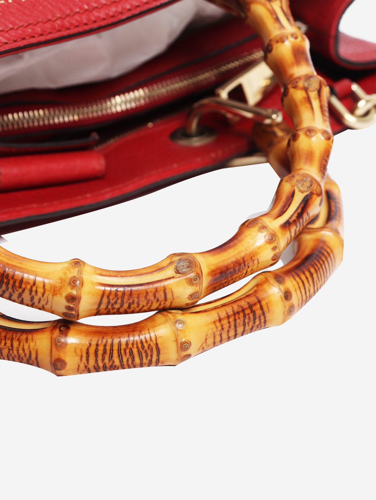 Red Bamboo Shopper tote Tote Bags Gucci 