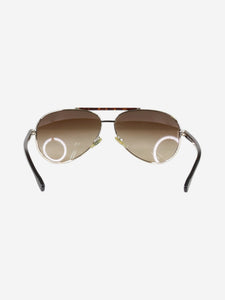 Dolce & Gabbana Brown ombre-lense aviator sunglasses