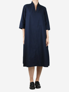 Navy blue cotton midi dress - size M Dresses Labo Art 