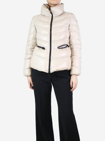 Cream puffer jacket - size UK 10 Coats & Jackets Moncler 
