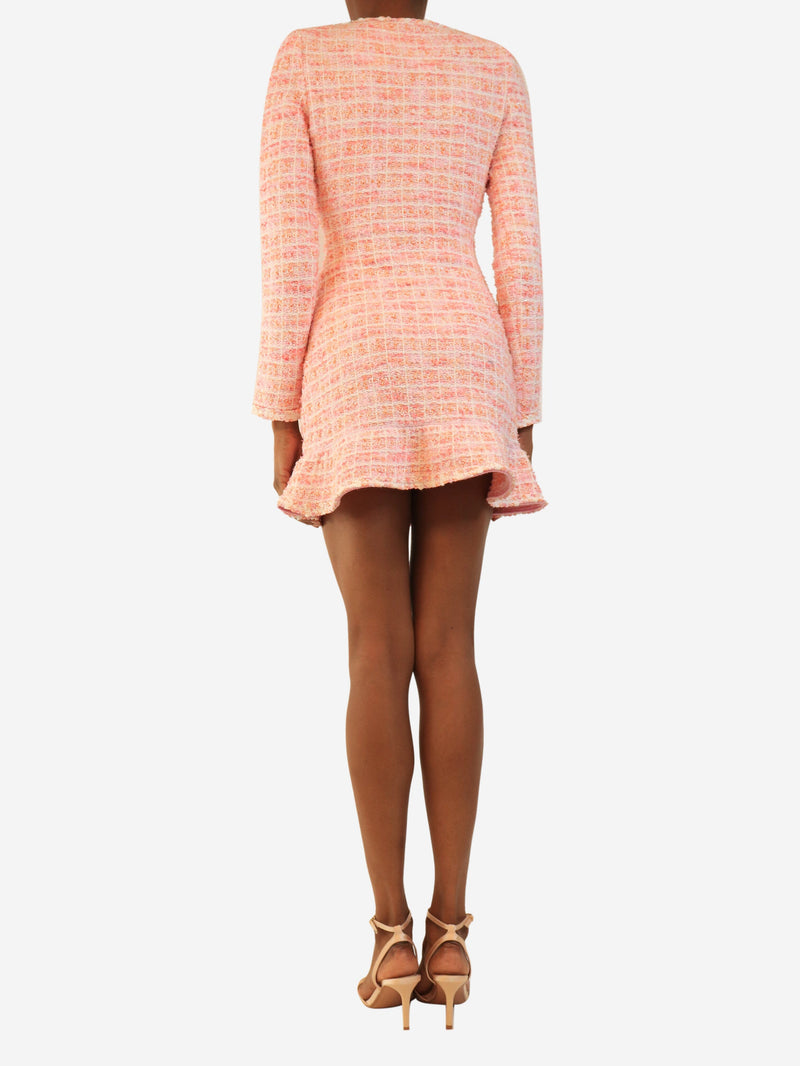 Pink boucle mini dress - size XS Dresses self-portrait 