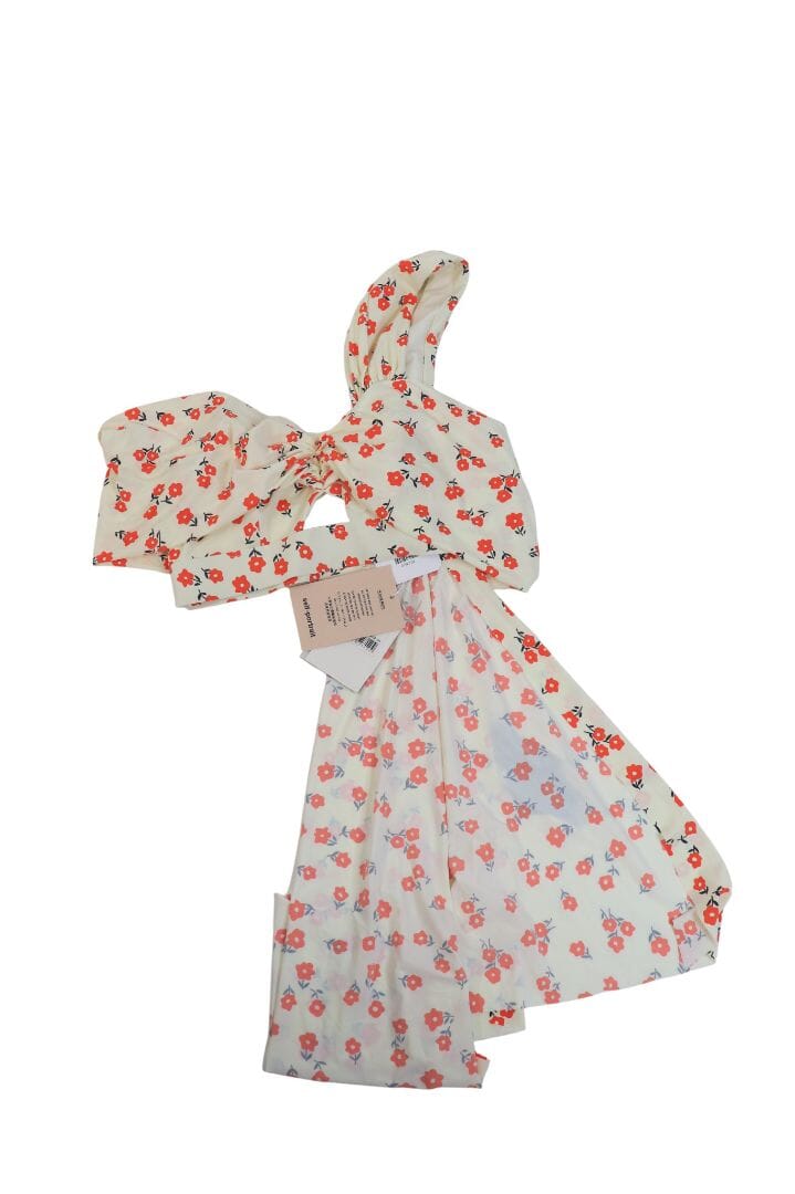 White and red floral two piece bikini - size UK 8 Beachwear self-portrait 