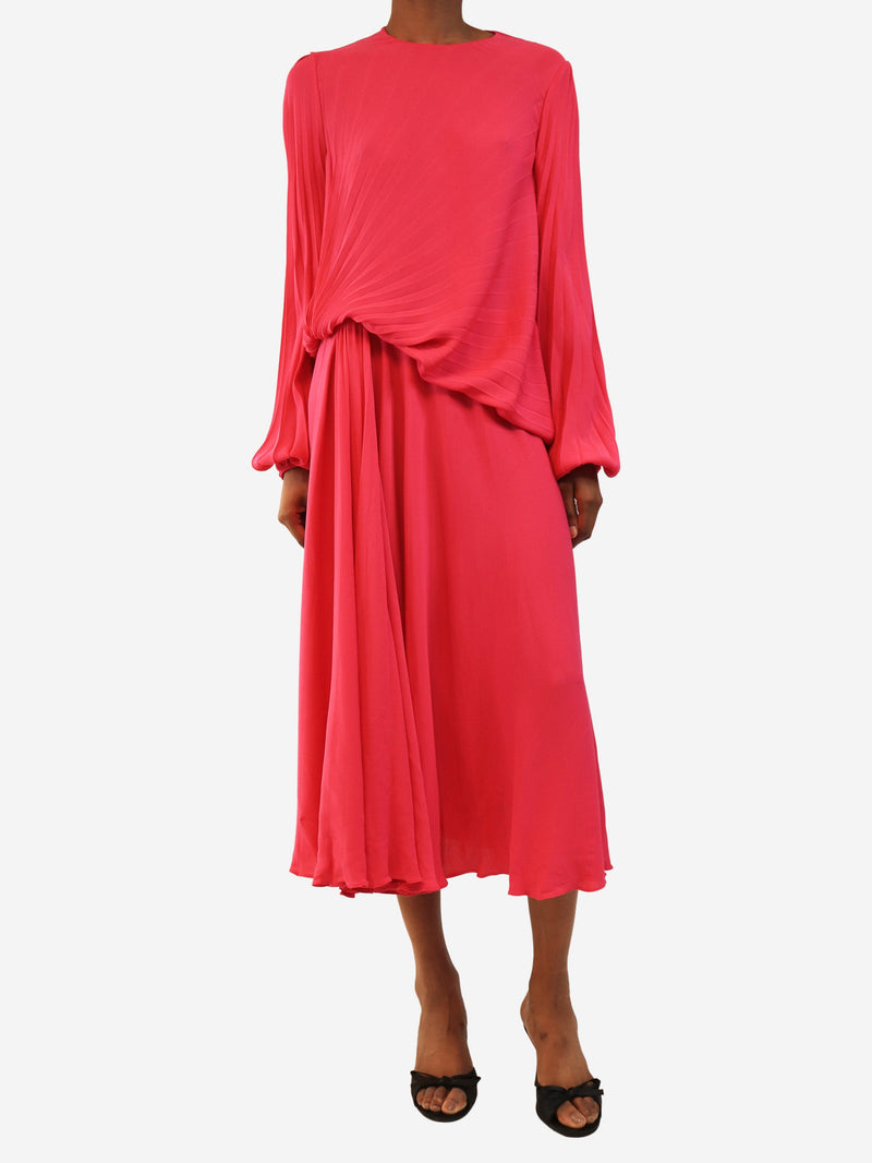 Pink silk top and skirt set - size UK 8 Sets Valentino 