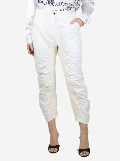 Cream ruched trousers - size UK 10 Trousers Stella McCartney 