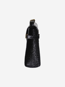 Saint Laurent Black Manhattan embossed shoulder bag