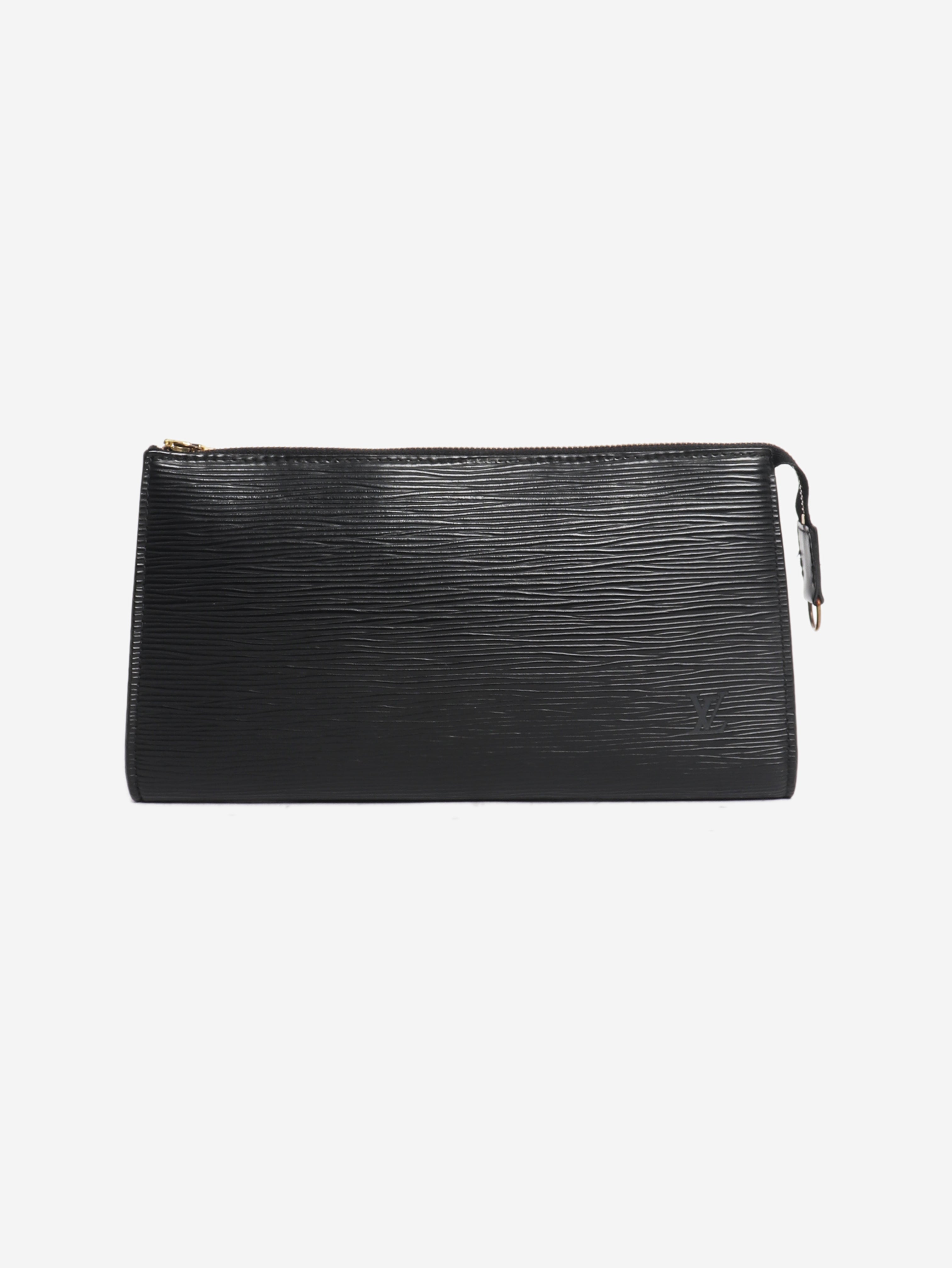 Black 1996 EPI leather key pouch